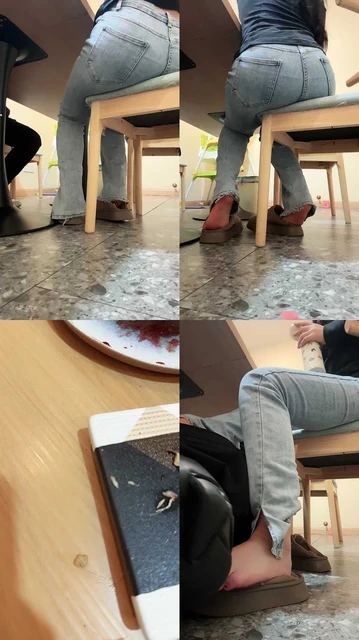 【然冉】餐厅桌底视角-真实开发抖M