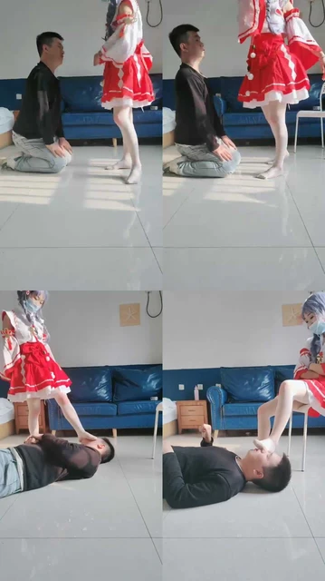 【阿喵女神】cos萝莉主踩狗/喂圣水/脚喂酸奶【双视角版】