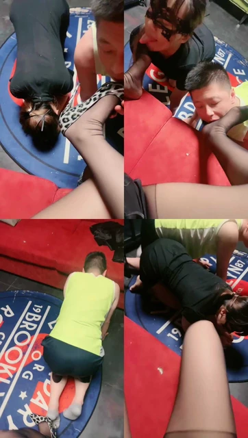 【梦露】狗笼囚禁情侣奴-黑丝玉足诱惑