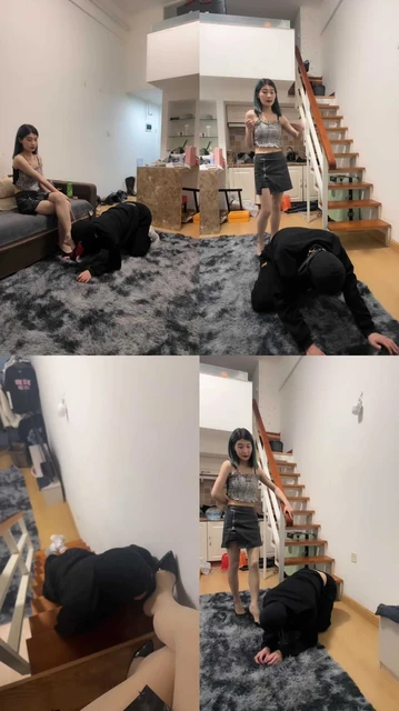 【兔兔大人】狗链遛狗/高跟美腿诱惑舔