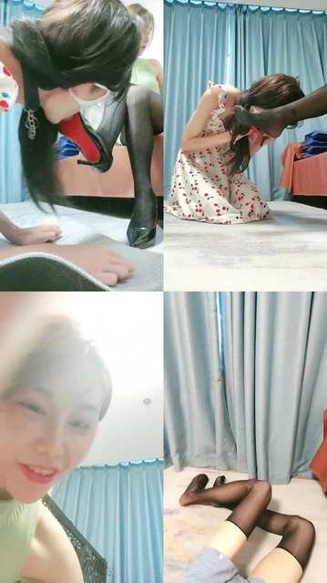 【喵酱紫】黑丝高跟蹂躏踩闺蜜犬/鞭打胯下辱