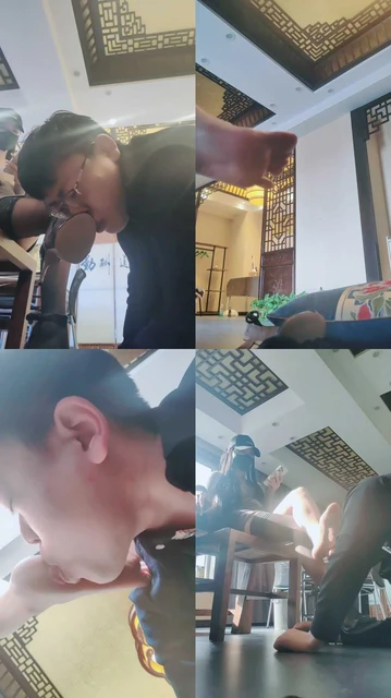 【益达小诺】品莲居闻舔店员高跟黑丝裸足