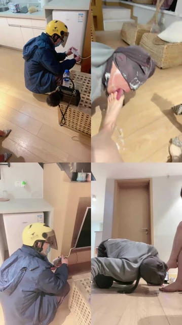 【乔皙/秋秋】双S外卖小哥沦为狗-踩踏/咀嚼物喂食【双视角版】