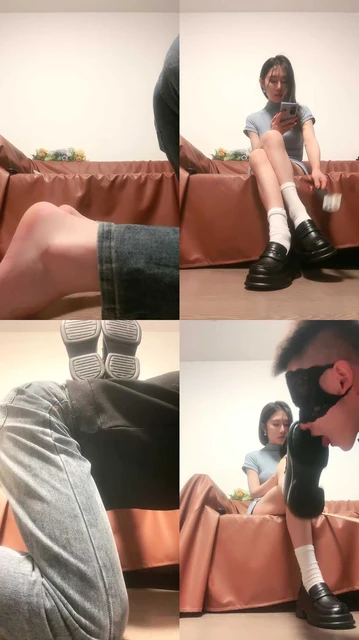 【喵酱紫】皮鞋白袜踩狗陪直播