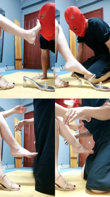 【东营天香百合】高跟裸足踩/掐乳