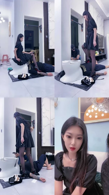 【麋鹿银儿】人形马桶/高跟黑丝踩踏