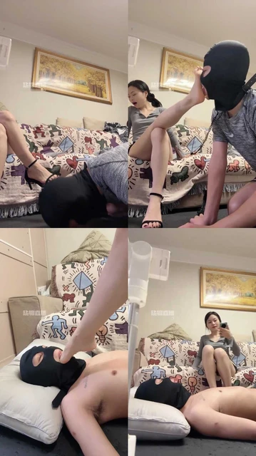 【安安sama】踩踏强制场来了!!首场漏脸玩狗把狗玩爽