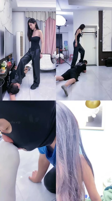 【麋鹿银儿】超美模特-运动鞋暴力踢踹/踩踏