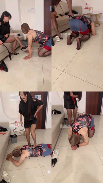 【冷语S】调教CD贱畜，耳光，鞋子抽脸