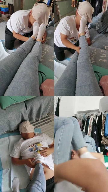 【00后十言】原味白袜辱脚垫【完整版】