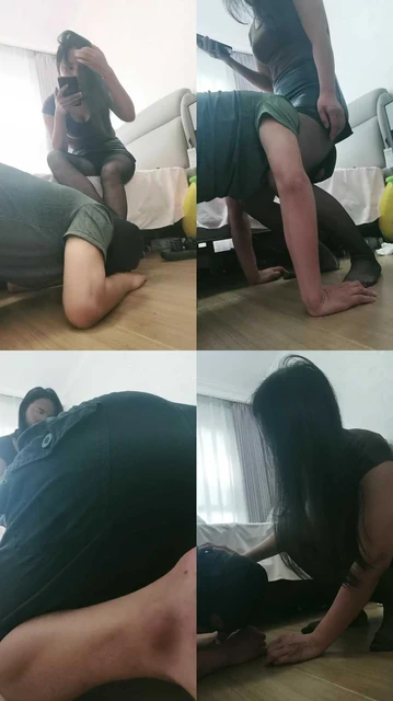 【雅雅】黑丝脚踩废狗废物