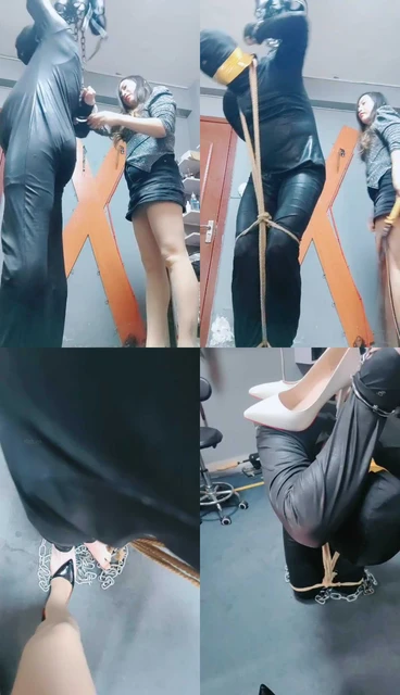 【东营天香百合】丝袜堵嘴/五花大绑囚禁虐