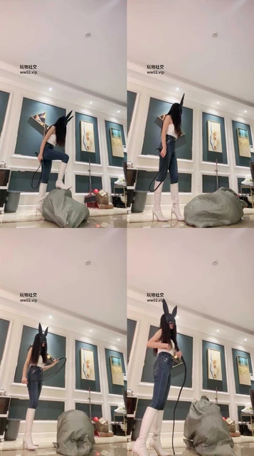 【Joy】麻袋装狗-长靴高跟踩虐-重度鞭打