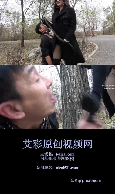 【冷柔】公园暴踢老贱狗，暴力耳光