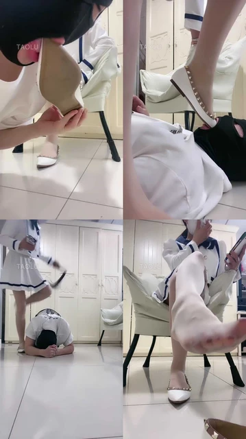 【Linda】逛街一天的原味丝足羞辱狗