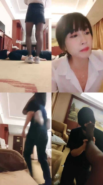 【馨妍】小白鞋黑丝全体重跳踩/骑脖子