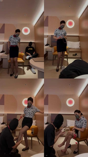 【广东瑶瑶】空姐虐头等舱乘客-厕M/丝足诱惑/脚踩喂食