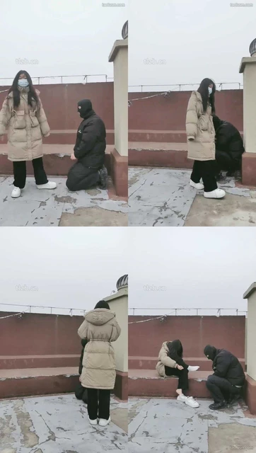 【阿北】户外天台tj-口水舔脚圣水