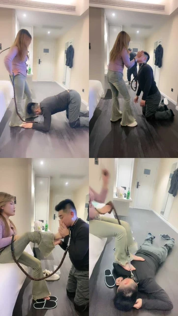 【戚戚情侣】骑马转胯/小白鞋踩踏/抽耳光/原味脚狂舔