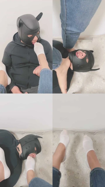 【上上】超臭白船袜让狗迷恋