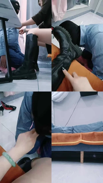 【冰沫老师】舔鞋底/抽耳光/骑马/虐乳