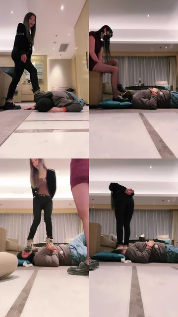 【梦樱】双S-短靴全体重踩狗头/白袜黑丝脚捂脸【双视角版】