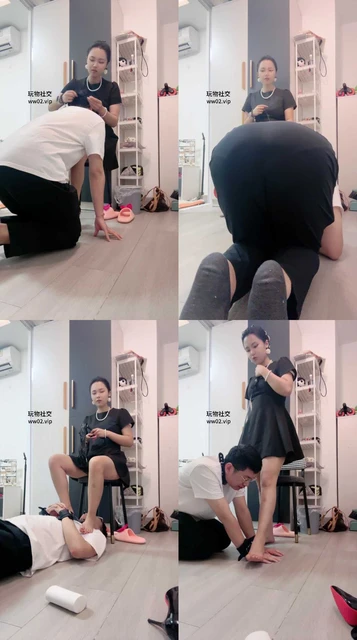 【栀子女王】驯化同事-碾压狗爪/脚深喉/鞭打【双视角版】