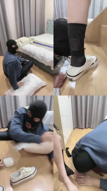 【桃子sama】小白鞋踩踏提档/脚喂酸奶