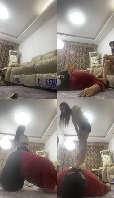 【安七】素人S-脏鞋白袜踩踏/抽耳光/戒尺虐打/骑马虐乳