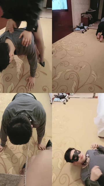 【莉轩】高跟丝袜脚崇拜/骑狗背掐乳