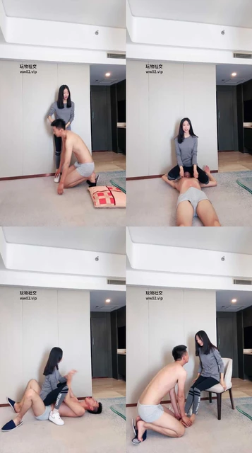 【双胞胎萌萌】小白鞋白袜踢踹/踩踏耳光/掐乳