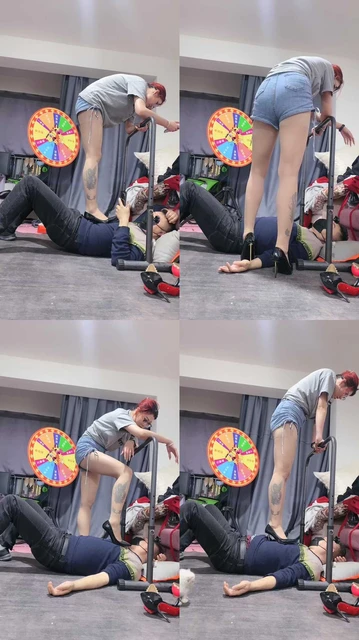 【冰诺】超细高跟狠踩老狗