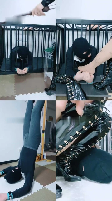 【媚娘】狗笼圈养长靴狠虐