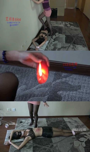 【小妮女主】捆绑滴蜡,坐脸高跟踩踏,调教女