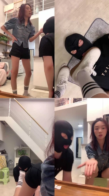 【术术S】丝袜勒脖/重度耳光/闻舔原味白袜/转胯