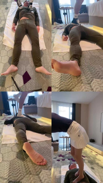 【武汉爱丽丝】高帮帆布鞋白袜全体重踩