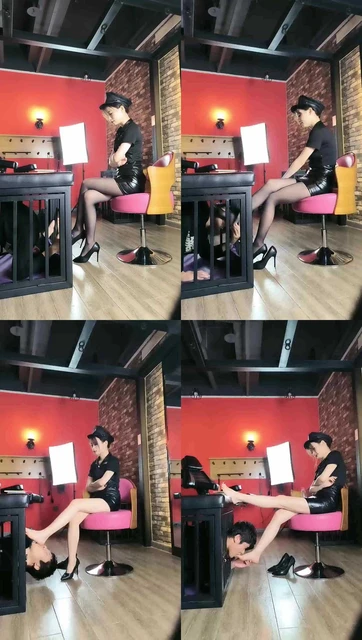 【诗琪】高跟美腿囚禁狗笼虐废物