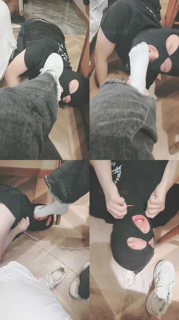 【姜果果】小白鞋原味白袜闻舔