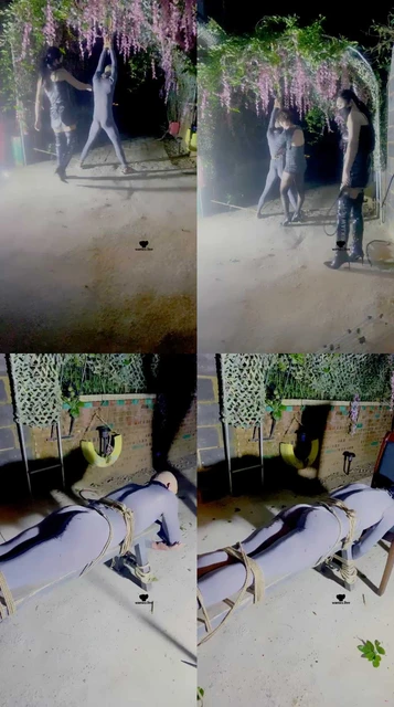 【乔主】双S-户外-吊绑贱狗轮流狂抽【双视角版】