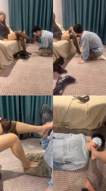 【南京斯斯】奶狗跪舔长靴黑丝/踩踏