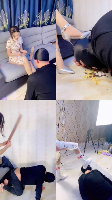 【冷鸢大大】重度耳光+踩踏食物喂食