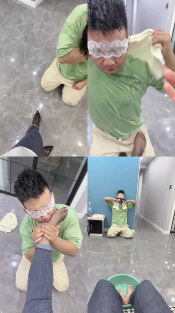 【辣姐】黑丝高跟恋足调/磕头伺候