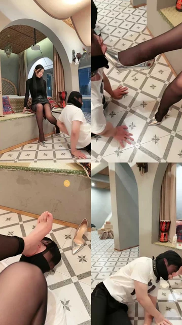 【妮可】绿帽下跪等女友约会回家伺候