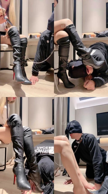 【盛捷】长靴高跟美腿诱惑舔/踩狗乳