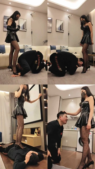 【稚惜】高跟黑丝-踩踏/拽头发暴抽耳光/磕头求饶【双视角版】