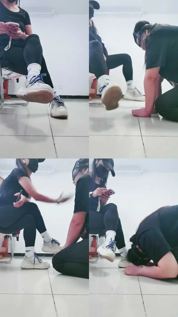 【璃茉】母畜-脏鞋白袜羞辱/抽耳光