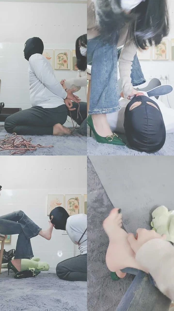 【灵竹】张嘴吃死皮/反绑/清理脏脚底