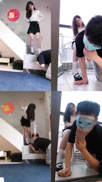 【梵高S】白领下班虐-皮鞋白丝诱惑/阳台恋足【双视角版】