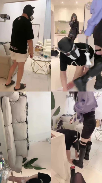 【暴躁小溪】姐妹花黑丝暴力玩奶狗【双视角+完整版版】