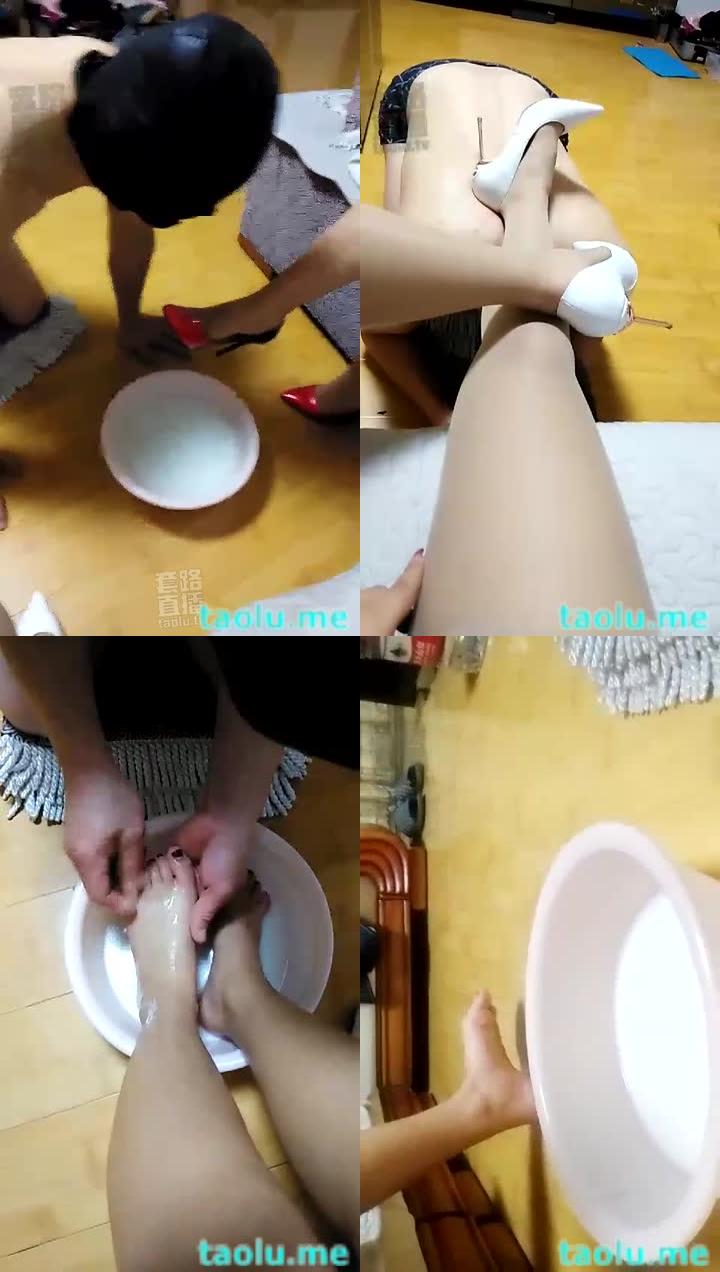 【未知女主】贱狗伺候二位主子洗脚舔洗脚水